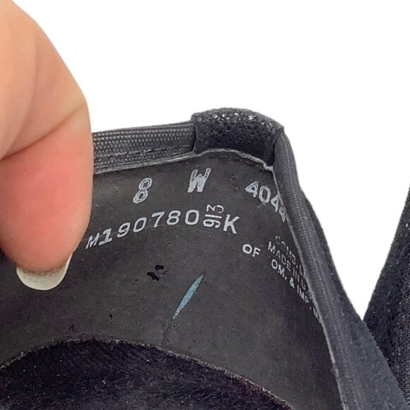 MUNRO AMERICAN 8W 8 Wide Randa Crosshatch Wedge Pump Heel Metallic Sparkle Black - Picture 10 of 11